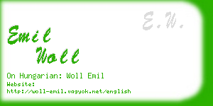 emil woll business card